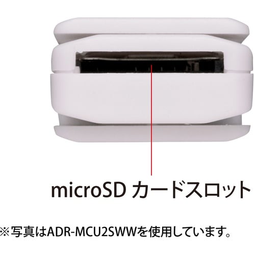 SANWA microSDカードリーダーブラック