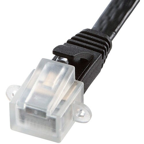 SANWA カテゴリ7フラットLANケーブル ブラ