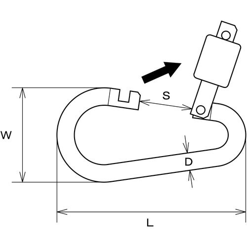水本 ステンレス オープンフックN型 線径5mm