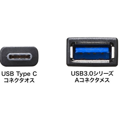 SANWA TypeC−USBA変換アダプタケーブ