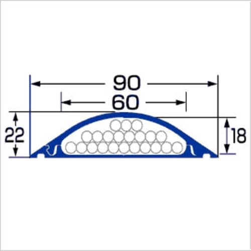 SANWA ケーブルカバー(ライトブラウン)
