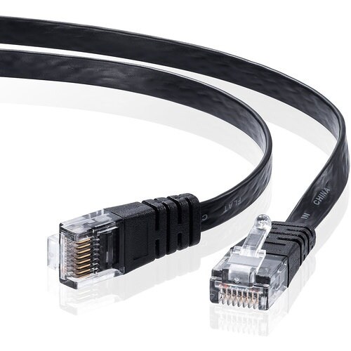 SANWA カテゴリ6フラットケーブル3m(ブラッ