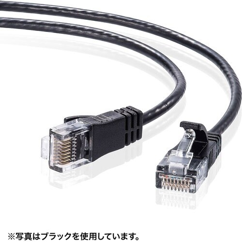 SANWA カテゴリ6準拠極細LANケーブル(ブル