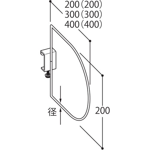 タテヤマアドバンス 陳列機器 仕切フックA 6Φ×
