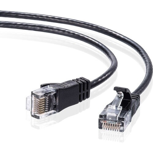 SANWA カテゴリ6準拠極細LANケーブル(ブラ