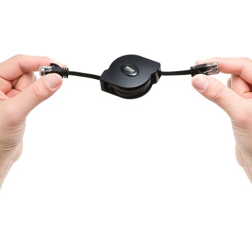 SANWA 自動巻取りLANケーブル