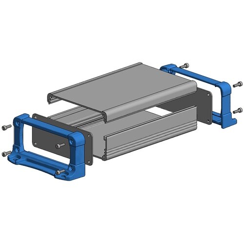タカチ フランジ足付アルミケース アルミパネルタイ