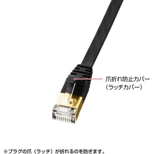 SANWA CAT7ウルトラフラットLANケーブル