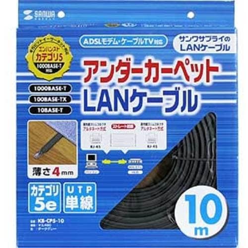 SANWA アンダーカーペットLANケーブル(グレ