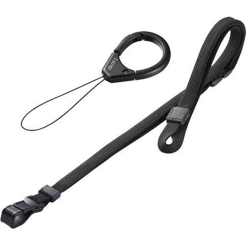 SANWA フィンガー&ネックストラップ(ブラック