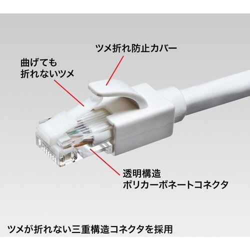 SANWA カテゴリ6ALANケーブル