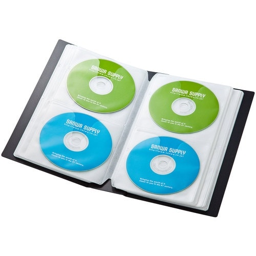 SANWA DVD・CDファイルケース(72枚収納