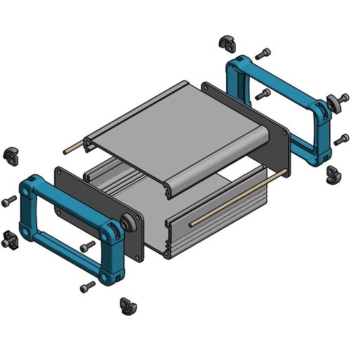 タカチ コーナーガード付アルミケース EMCシール