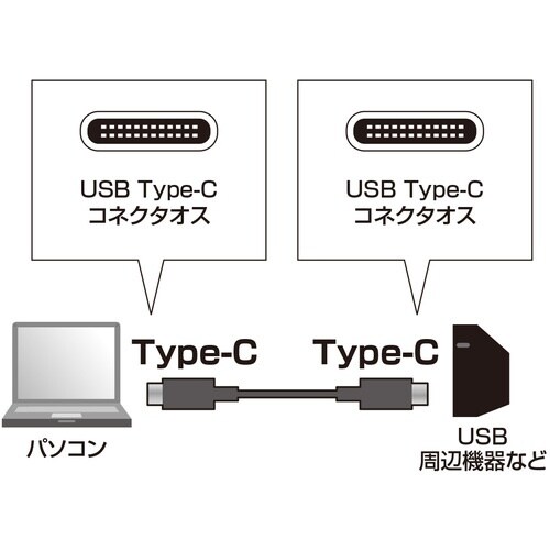 SANWA USB3.1Gen1TypeCケーブル