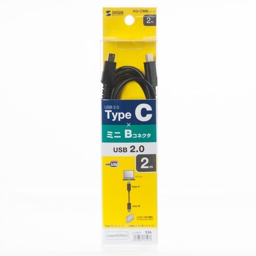 SANWA USB2.0TypeC−miniBケー