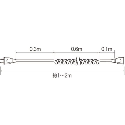 SANWA カール電源延長コード