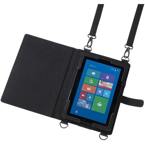 SANWA ショルダーベルト付き10.1型タブレッ