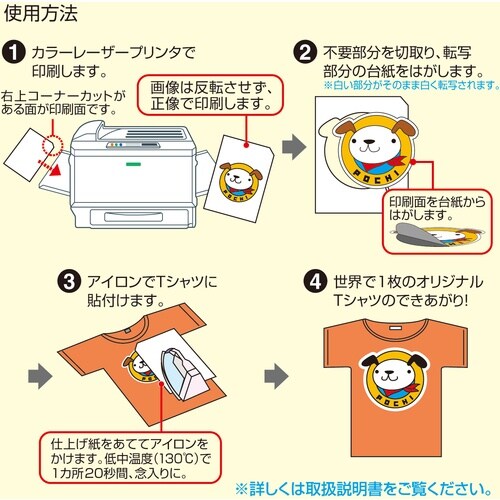 SANWA カラーレーザー用アイロン転写紙(カラー