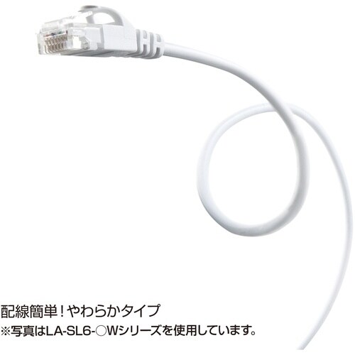 SANWA カテゴリ6極細LANケーブル