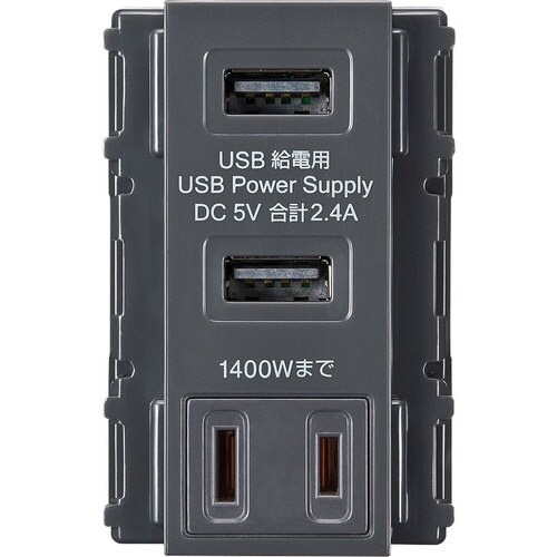 SANWA AC付き埋込USB給電用コンセント