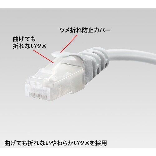 SANWA ツメ折れ防止CAT5eLANケーブル