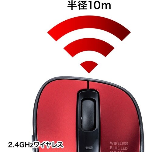 SANWA ワイヤレスブルーLEDマウス