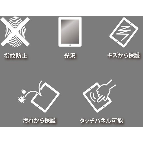SANWA iPadAir2用液晶保護指紋防止光沢