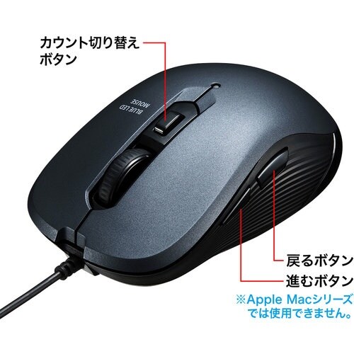 SANWA 有線ブルーLEDマウス