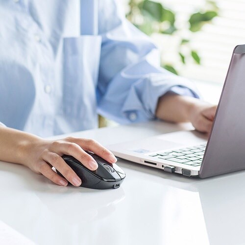 SANWA 充電式ワイヤレスブルーLEDマウス