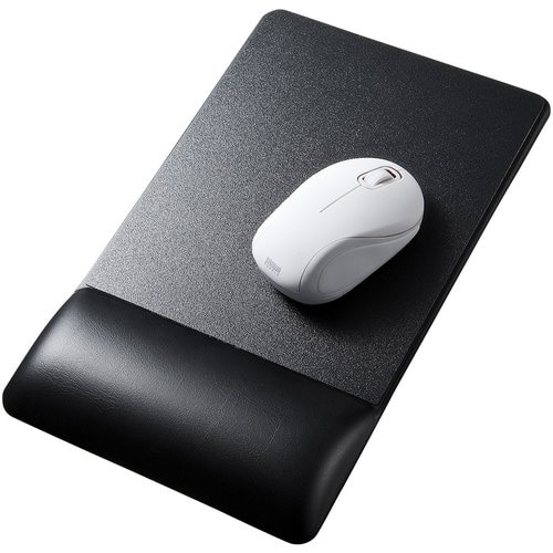 SANWA リストレスト付きマウスパッド(レザー調