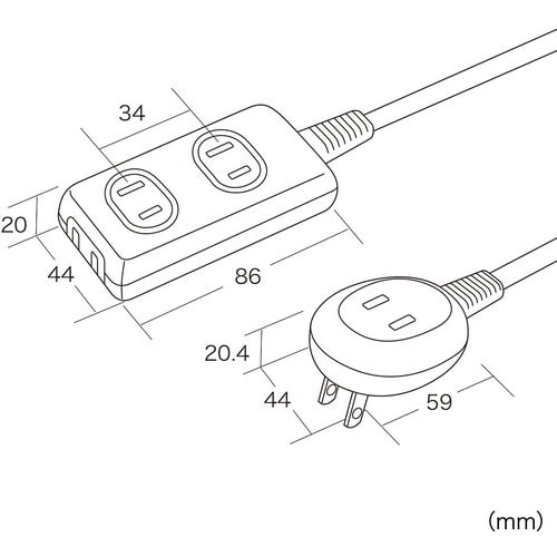 SANWA プラス1個口便利タップ