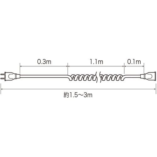 SANWA カール電源延長コード