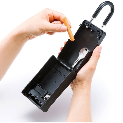 SANWA セキュリティ鍵収納ボックス(シャッター