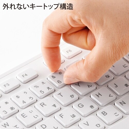 SANWA スリムキーボード(ホワイト)