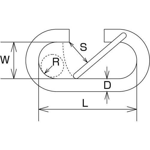 水本 ステンレス O型フック(ロープ用)線径10m