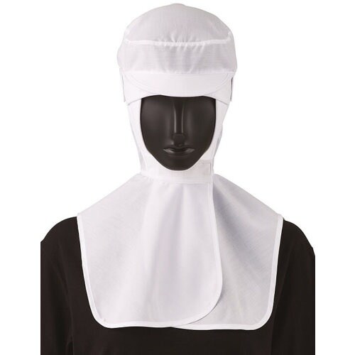 サンペックス ロングフード 衛生帽子 ホワイト S