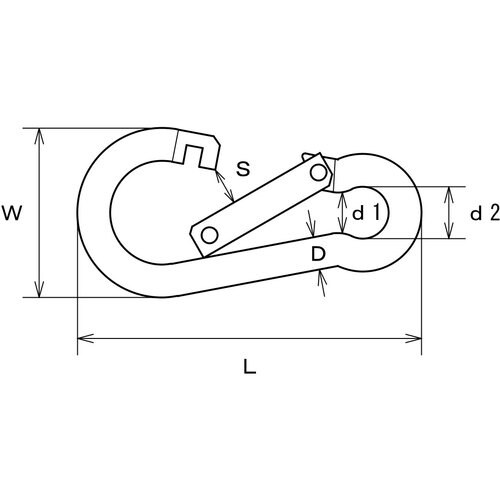 水本 ステンレス スナップフックBE型 線径5mm