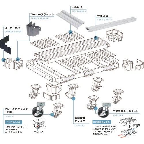 アルインコ アルミ製1トン台車 DUNK(ダンク)