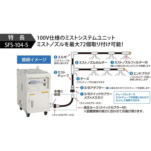 スーパー工業 100Vミスト発生機 SFS−104