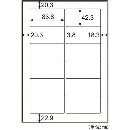 HISAGO 屋外用ラベル 強粘再剥離 A4 12
