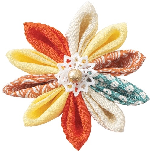 CLOVER つまみ細工プレート剣つまみL