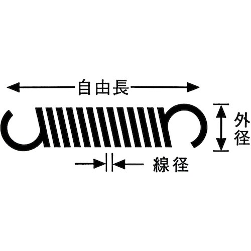 WAKI 鉄引きバネ 2.0×18×64(1個入)