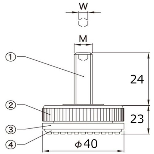 WAKI Fロールアジャスター 40XM8