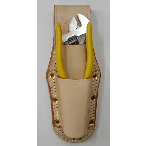 コヅチ ヌメ皮ペンチ差し 2段二重縫い銅リベット型