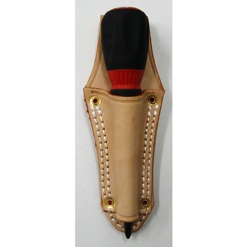 コヅチ ヌメ皮ドライバー差し 中 二重縫い銅リベッ