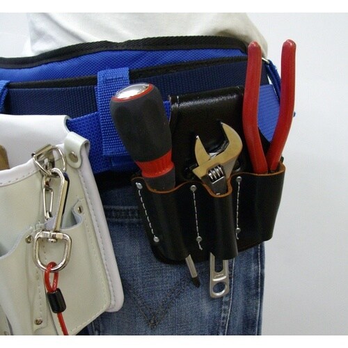 コヅチ 黒床皮ペンチ差し 7インチ用3丁入