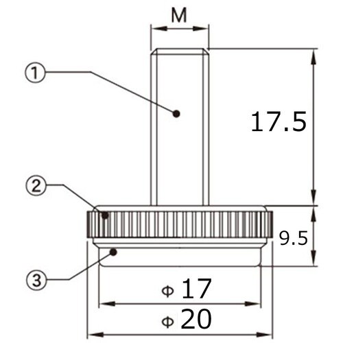 WAKI フェルトアジャスター 20XM6 4入