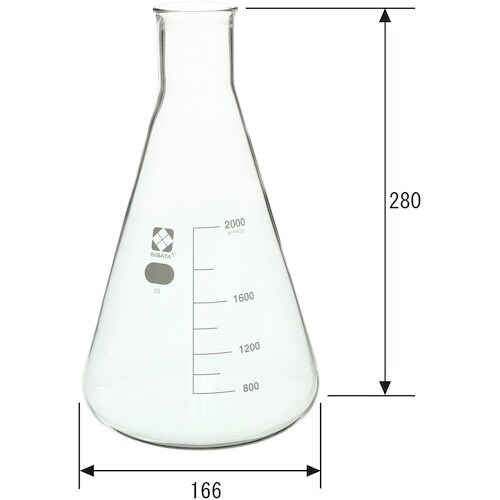 SIBATA 三角フラスコ 目安目盛付 2000m