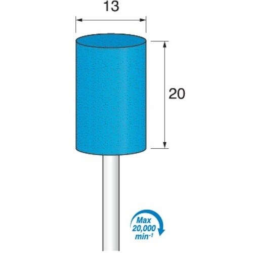 アルゴファイル 軸付ゴム砥石 #80 Φ13×20