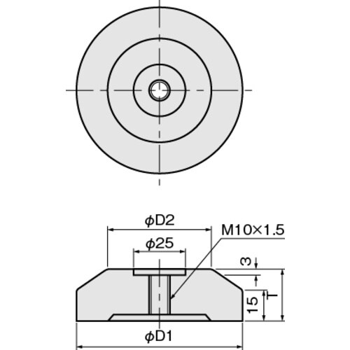 IWATA レベリングプレート 丸型/鉄
